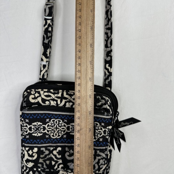 Vera Bradley Gage Blue Microfiber Iconic Triple Zip‎ Hipster Crossbody Bag - Picture 5 of 7